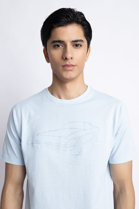 The Embroidered Car Regular Fit T-shirt